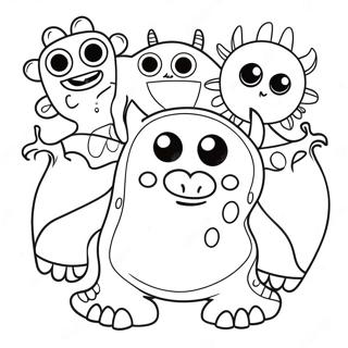 Funny Monsters Coloring Page 40234-32153