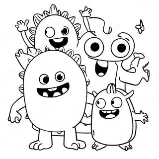 Funny Monsters Coloring Page 40234-32156