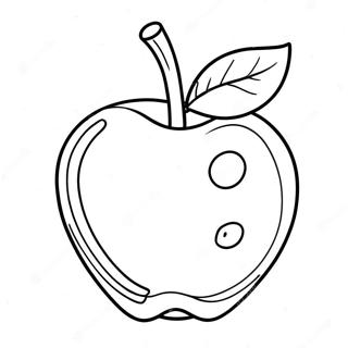 Bright Red Apple Coloring Page 40244-32164