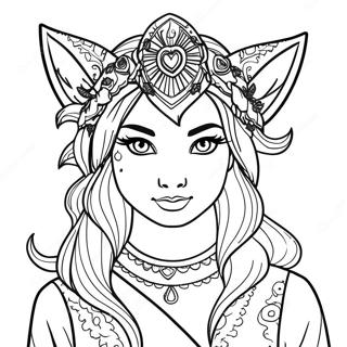 Fox Girl Coloring Pages