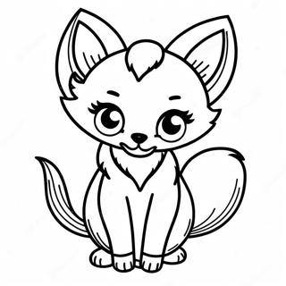 Fox Girl Coloring Page 40253-32166