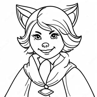 Fox Girl Coloring Page 40253-32168