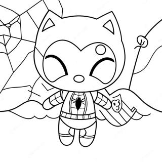 Spiderman Hello Kitty Coloring Page 40263-32175