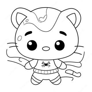 Cute Spiderman Hello Kitty Coloring Page 40264-32177