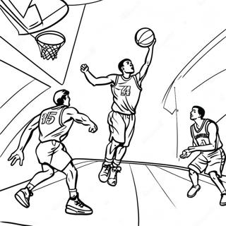 Exciting Basketball Game Coloring Page 40274-32185