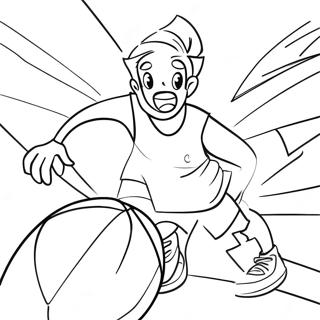 Exciting Basketball Game Coloring Page 40274-32186