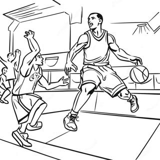 Exciting Basketball Game Coloring Page 40274-32187