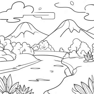 Vibrant Genshin Landscape Coloring Page 4027-3253