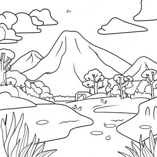 Vibrant Genshin Landscape Coloring Page 4027-3254