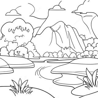 Vibrant Genshin Landscape Coloring Page 4027-3255