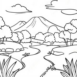 Vibrant Genshin Landscape Coloring Page 4027-3334