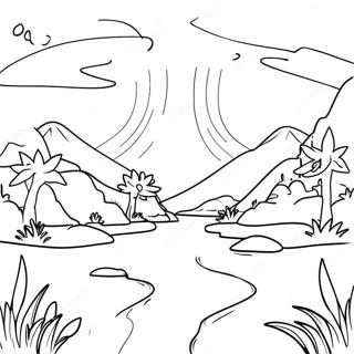 Vibrant Genshin Landscape Coloring Page 4027-3335