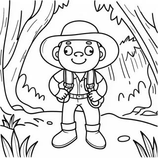 Adventurous Tracker In The Jungle Coloring Page 40314-32209