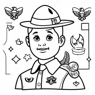 Boy Scouts Logo Coloring Page 40323-32215