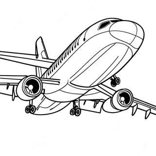 Colorful Airbus Aircraft Coloring Page 40334-32225