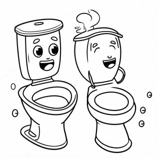 Toilet With Funny Faces Coloring Page 40343-32229