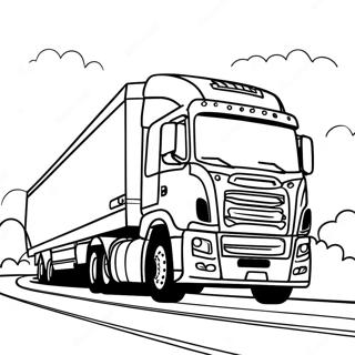 Big Tanker Truck On The Road Coloring Page 40364-32252