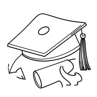 Preschool Graduation Cap Coloring Page 40383-32261