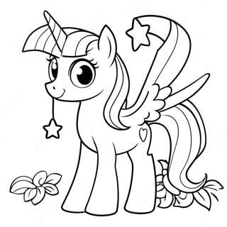 Twilight Sparkle Magical Adventure Coloring Page 40394-32285