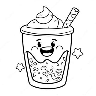 Colorful Grimace Shake With Sprinkles Coloring Page 40404-32277