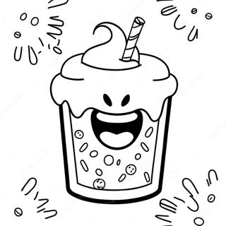 Colorful Grimace Shake With Sprinkles Coloring Page 40404-32278