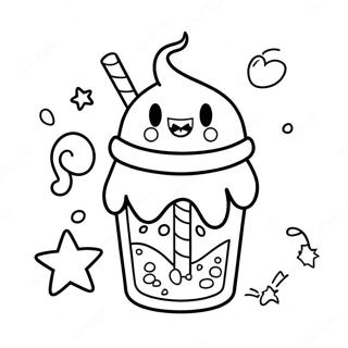 Colorful Grimace Shake With Sprinkles Coloring Page 40404-32280