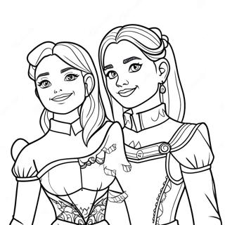 Mal Evie Descendants 3 Coloring Pages