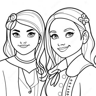 Mal And Evie Descendants 3 Coloring Page 40423-32296