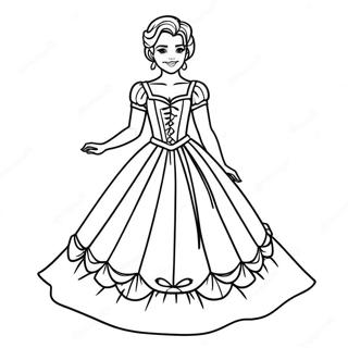 Mal In Her Colorful Dress Coloring Page 40424-32300