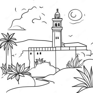 Morocco Landscape Coloring Page 40453-32321