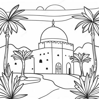 Morocco Landscape Coloring Page 40453-32322