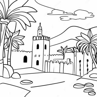 Morocco Landscape Coloring Page 40453-32323