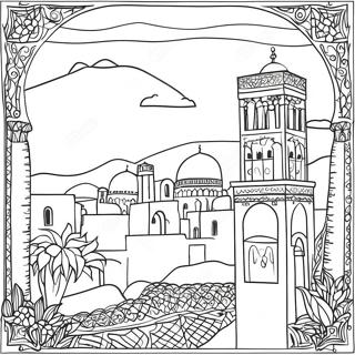 Morocco Landscape Coloring Page 40453-32324