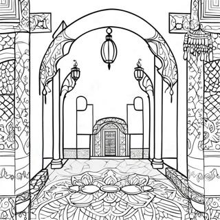 Morocco Traditional Architecture Coloring Page 40454-32317