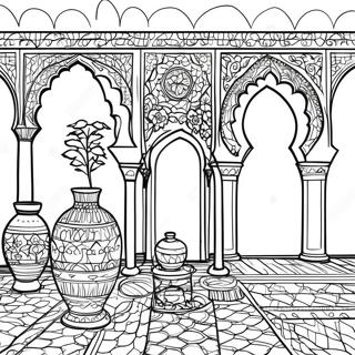 Morocco Traditional Architecture Coloring Page 40454-32319