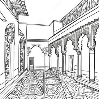 Morocco Traditional Architecture Coloring Page 40454-32320