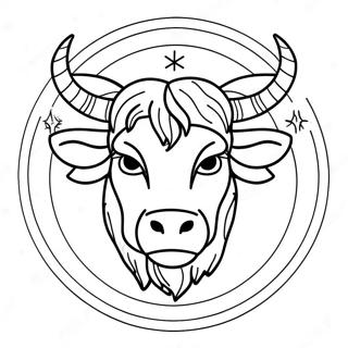 Taurus Zodiac Sign Coloring Page 40463-32326