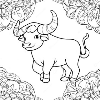 Taurus Zodiac Sign Coloring Page 40463-32327