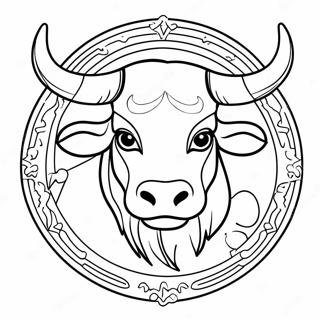 Taurus Zodiac Sign Coloring Page 40463-32328