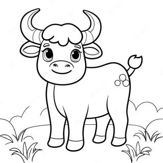 Cute Taurus Bull Coloring Page 40464-32330