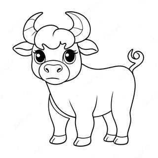 Cute Taurus Bull Coloring Page 40464-32331