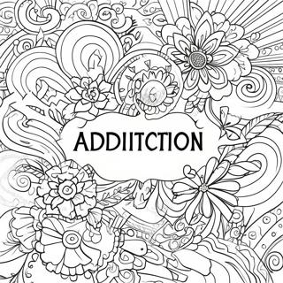 Addiction Recovery Inspirational Quote Coloring Page 4046-3267