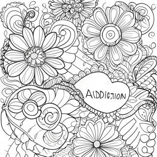 Addiction Recovery Inspirational Quote Coloring Page 4046-3362