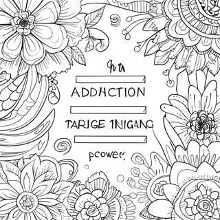 Addiction Recovery Inspirational Quote Coloring Page 4046-3363