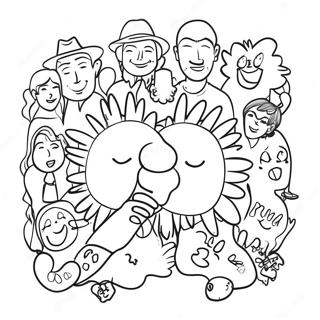 Addiction Recovery Support Group Coloring Page 4047-3273