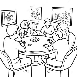 Addiction Recovery Support Group Coloring Page 4047-3275