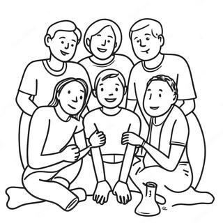 Addiction Recovery Support Group Coloring Page 4047-3276