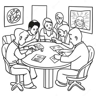 Addiction Recovery Support Group Coloring Page 4047-3349