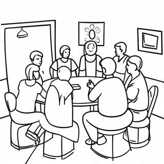 Addiction Recovery Support Group Coloring Page 4047-3350