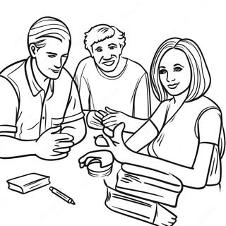 Addiction Recovery Support Group Coloring Page 4047-3351